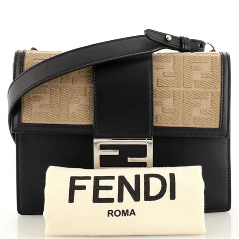 fendi flat baguette crossbody bag